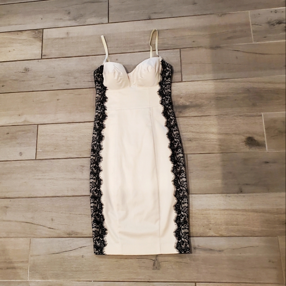 Y2k Guess Bustier Satin and Lace Midi Dress